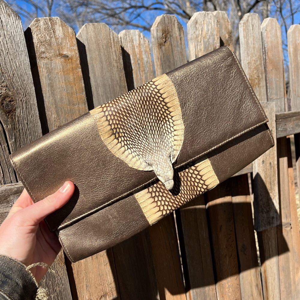 Genuine snake clutch!